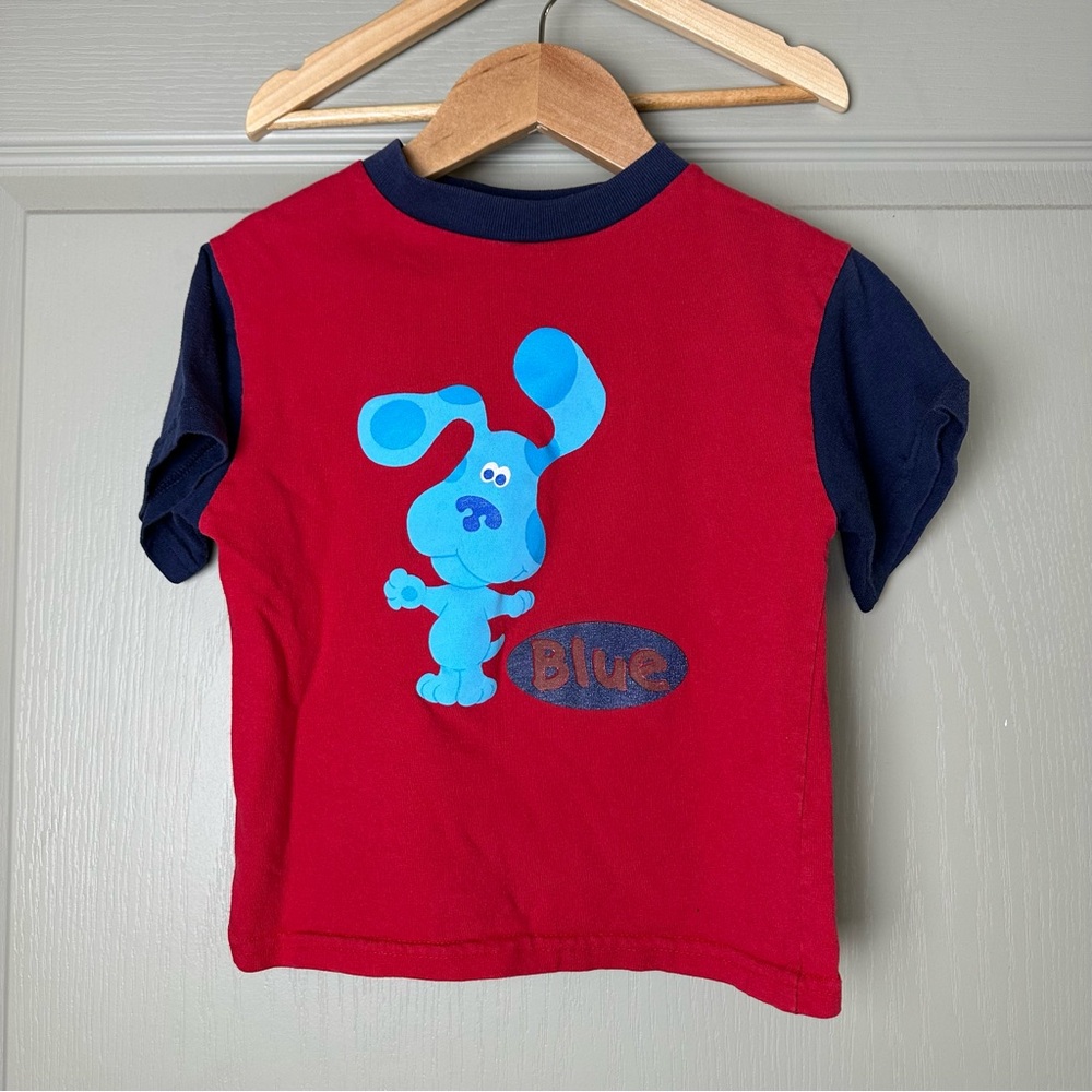 Vintage Blue’s Clues Red and Navy Kids Tee 5T